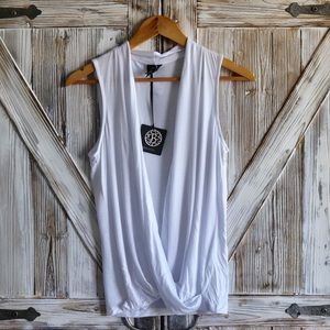 NWT Bobeau Sleeveless Top White